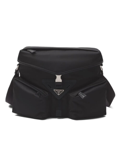 Prada Hot-nylon and leather shoulder bag